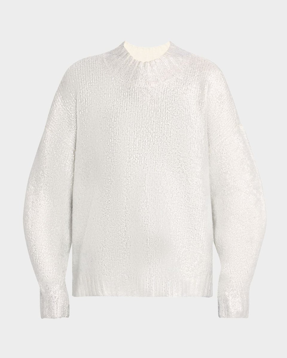 Carlen Sparkly Mock-Neck Sweater